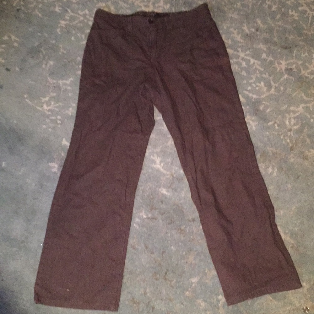 Brown Pinstripe Pants